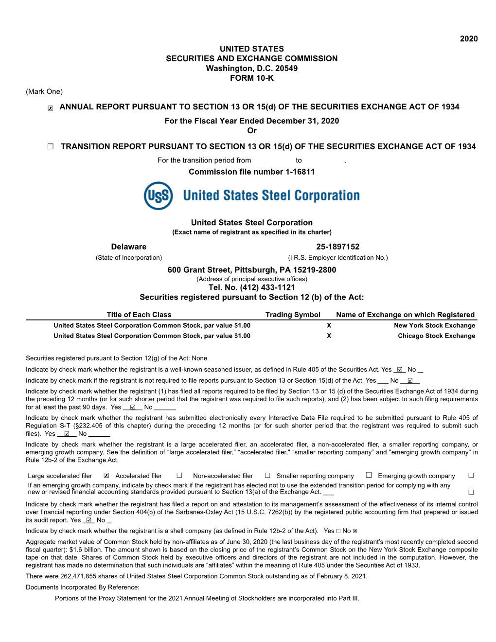 2020 UNITED STATES SECURITIES and EXCHANGE COMMISSION Washington, D.C. 20549 FORM 10-K ANNUAL REPORT PURSUANT to SECTION 13