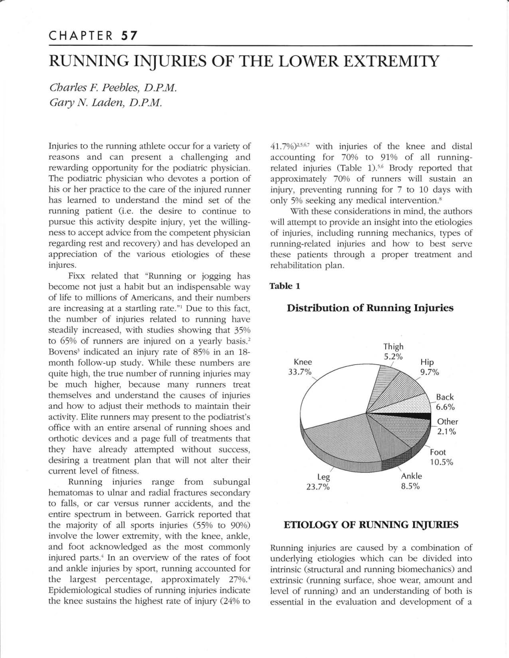 Chapter 57 Running Injuries of the Lower Extremity