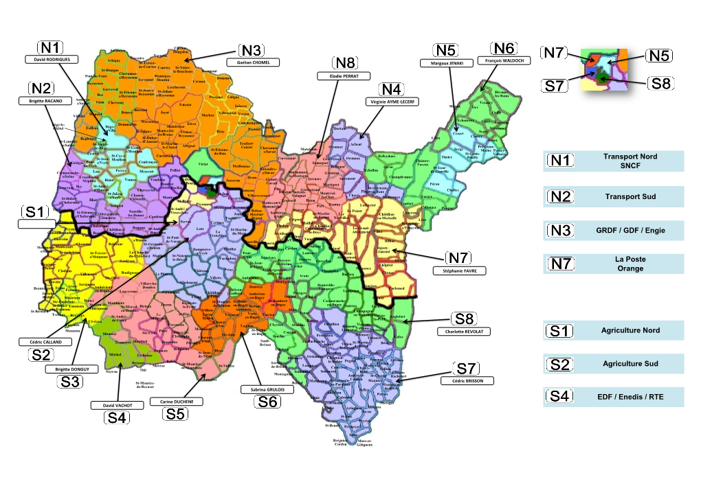 Cartographie Des Sections D'inspection Dans L'ain