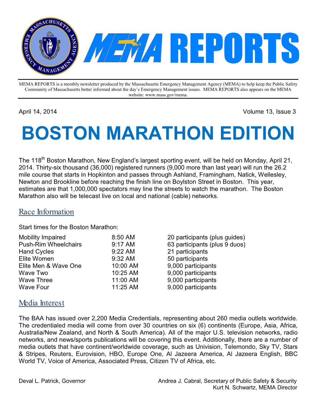 Boston Marathon Edition