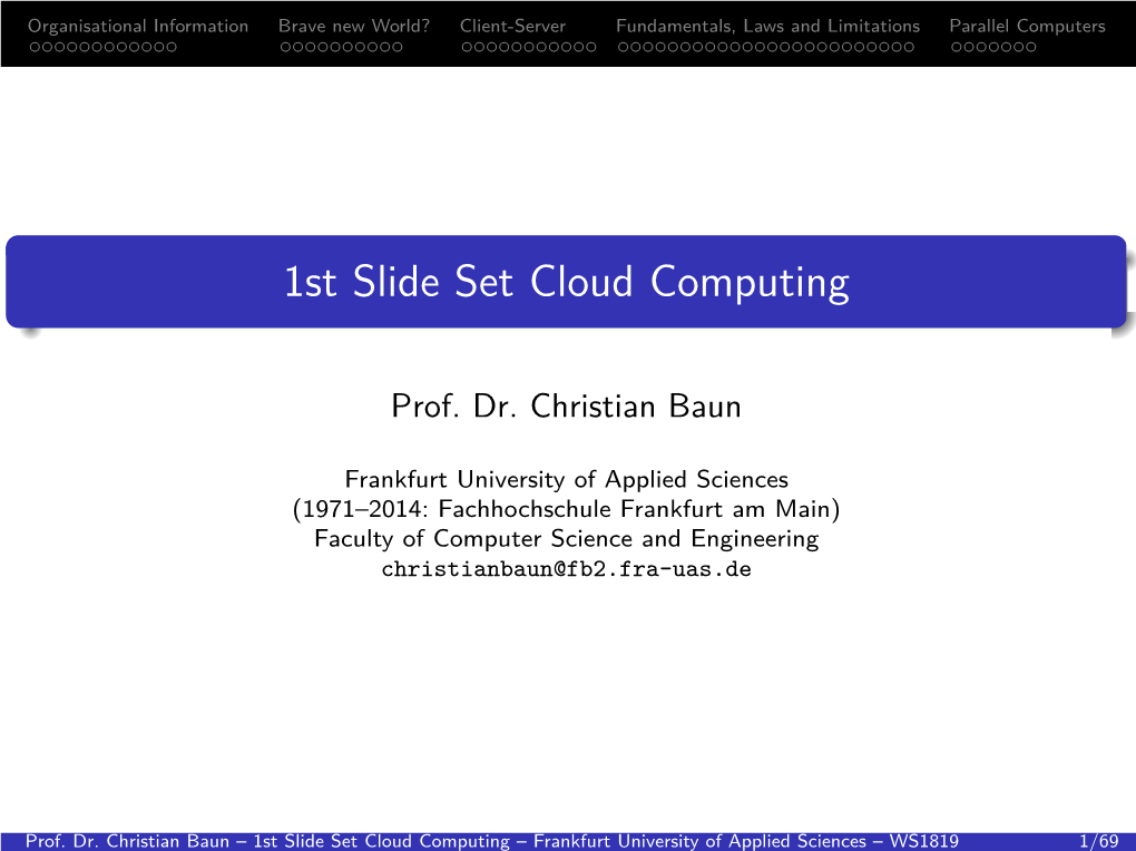 1St Slide Set Cloud Computing