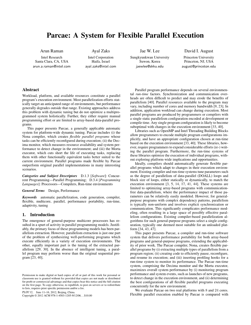 Parcae: a System for Flexible Parallel Execution