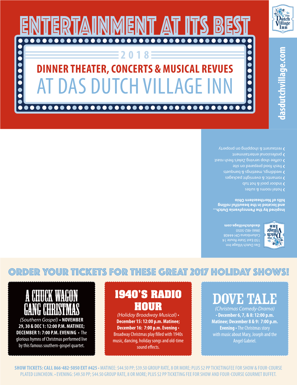 DVI Dinner Theater Season Brochure 2018