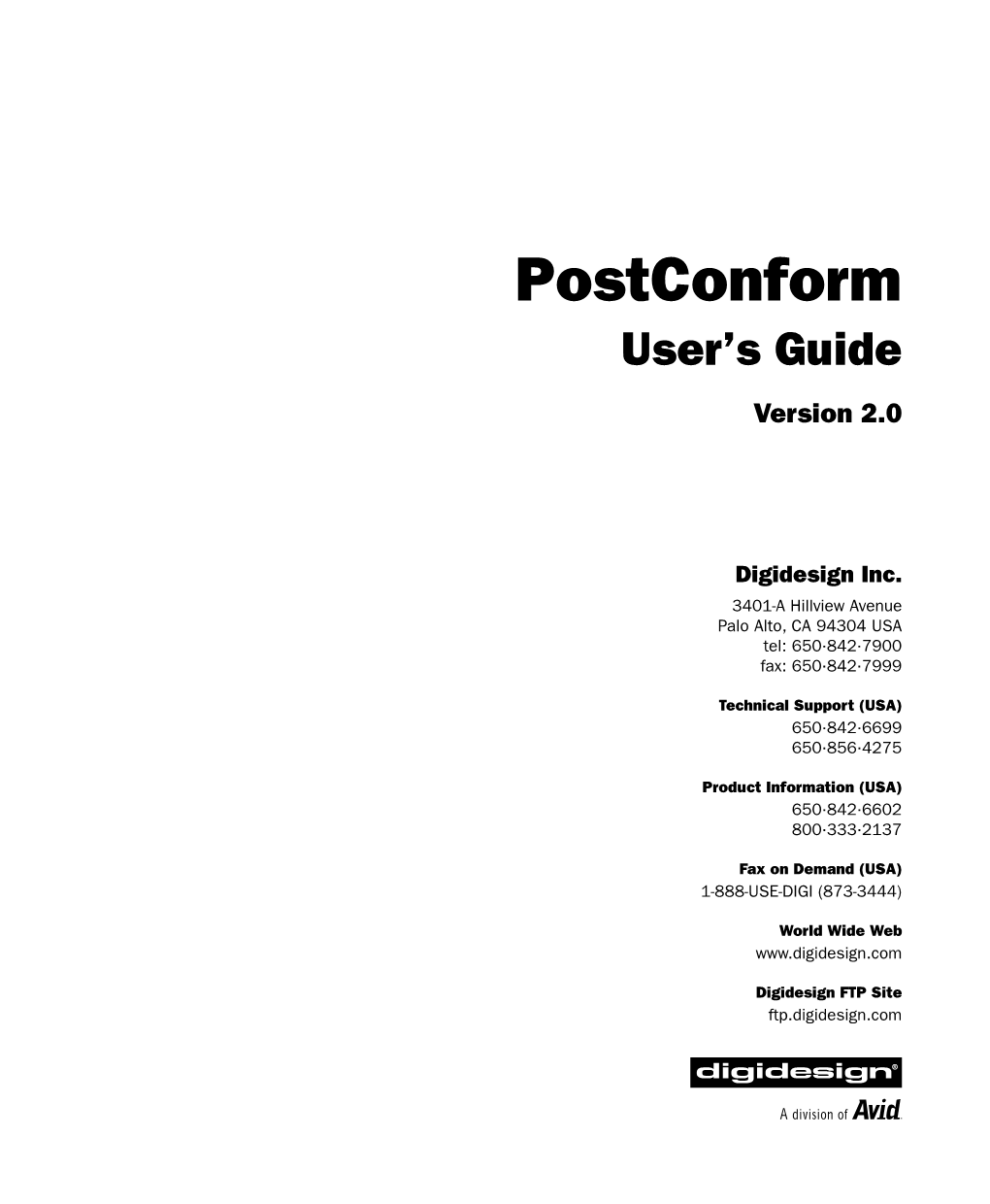 Postconform User's Guide