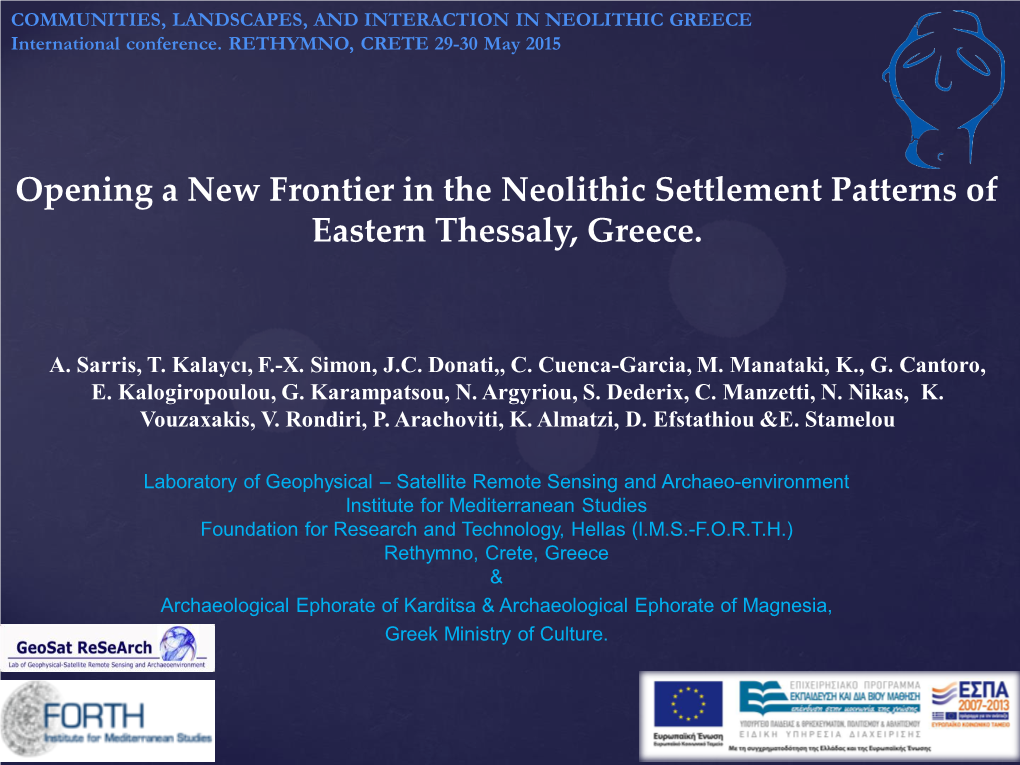 Opening a New Frontier in the Neolithic Settlement Patterns of Eastern Thessaly, Greece