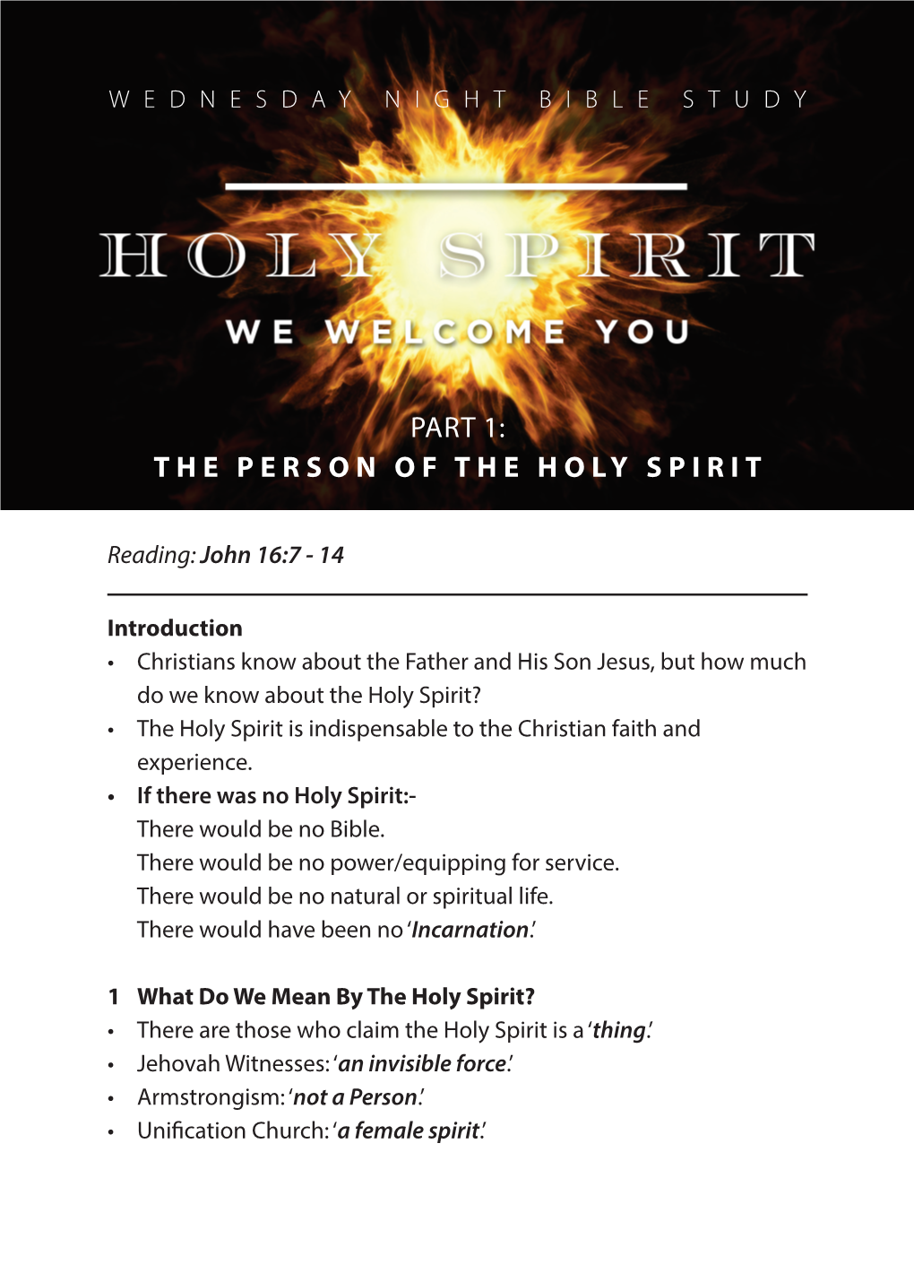 The Person of the Holy Spirit