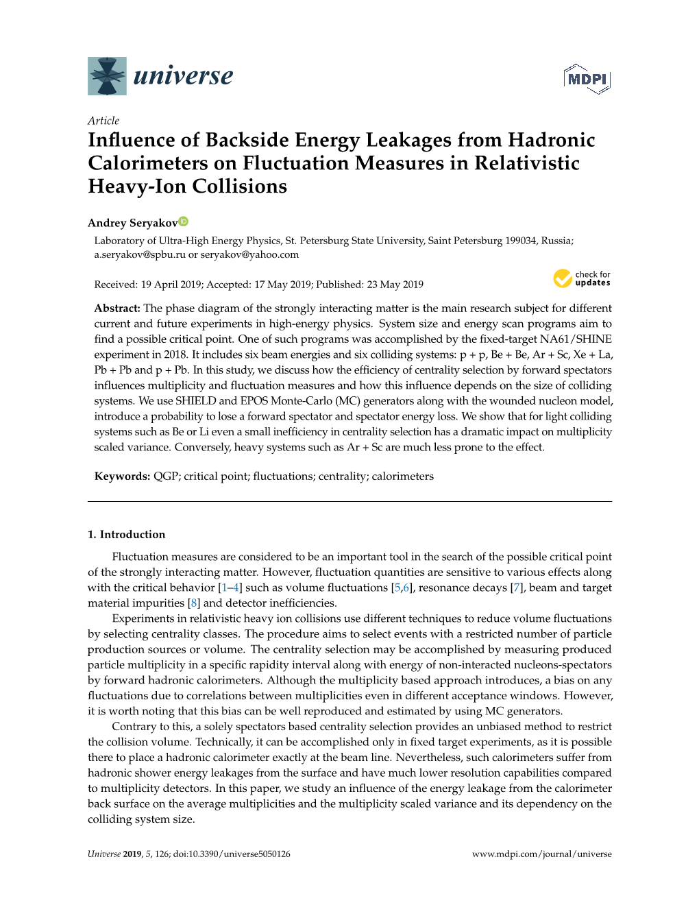 Influence of Backside Energy Leakages from Hadronic