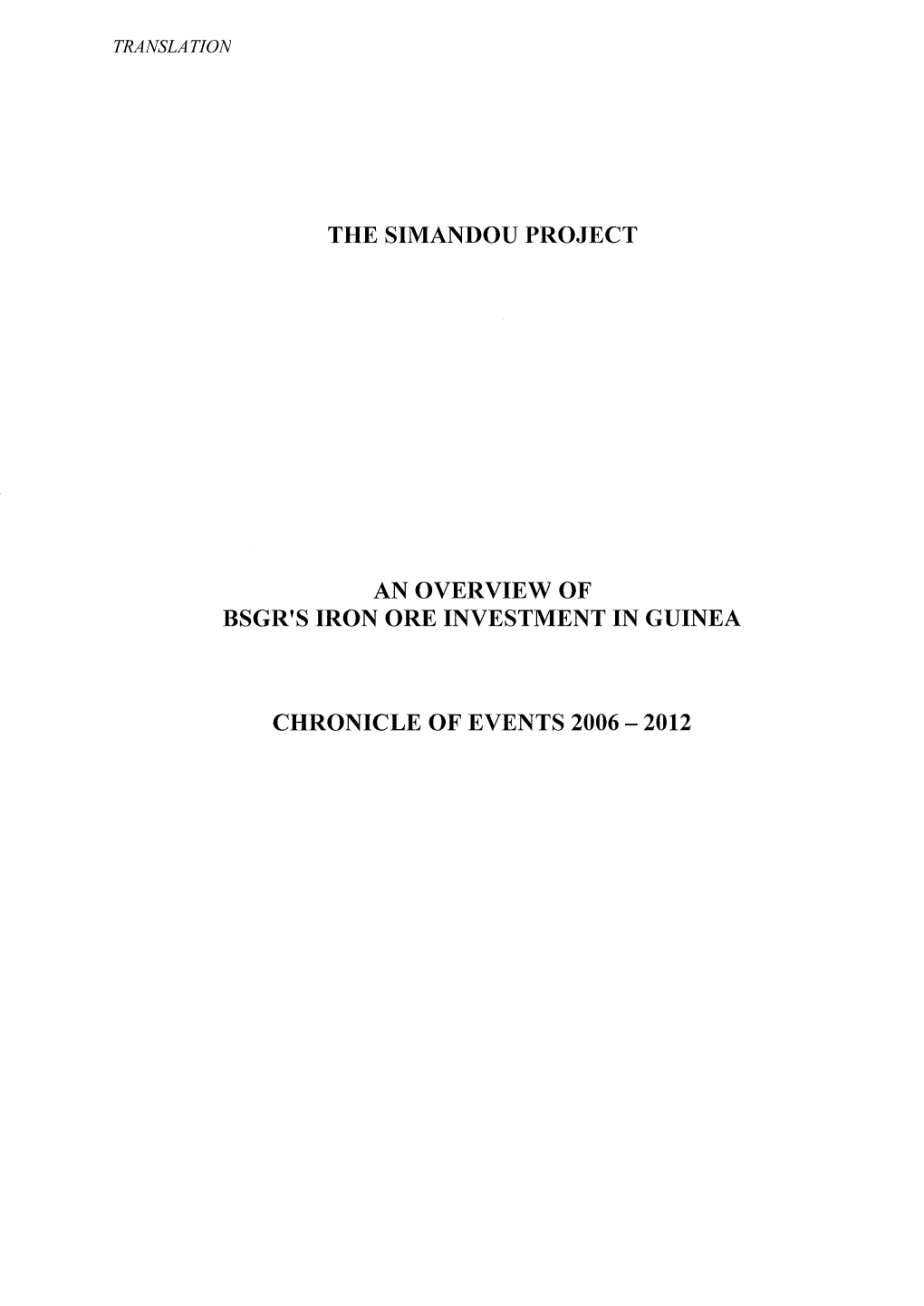 The Simandou Project an Overview of Bsgr's Iron Ore Investment in Guinea