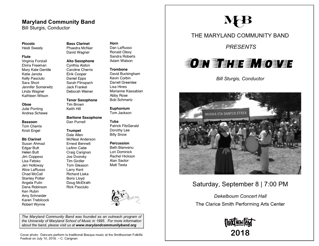 Maryland Community Band Nextnow Fest.Pdf