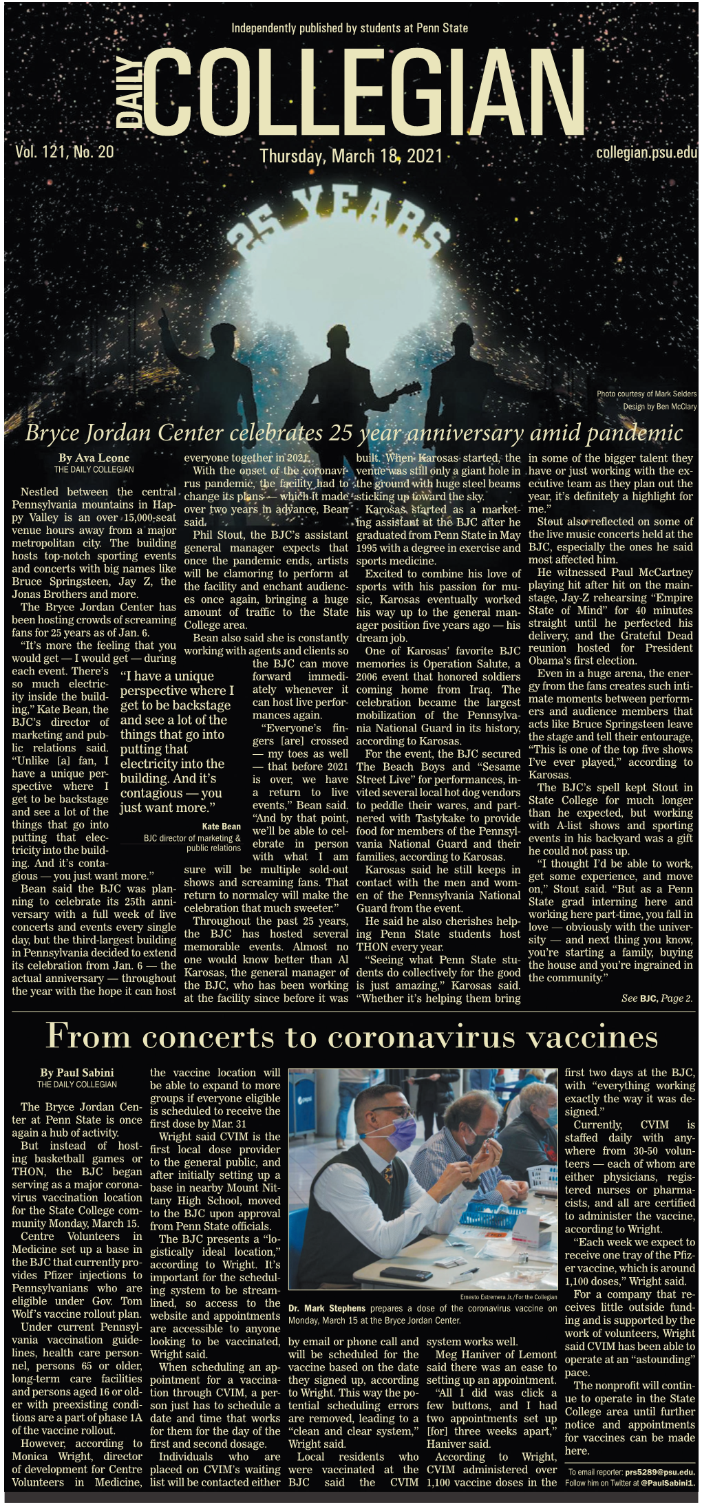 From Concerts to Coronavirus Vaccines