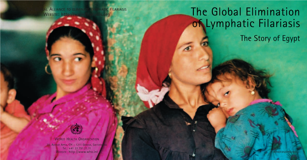 The Global Elimination of Lymphatic Filariasis the Story of Egypt