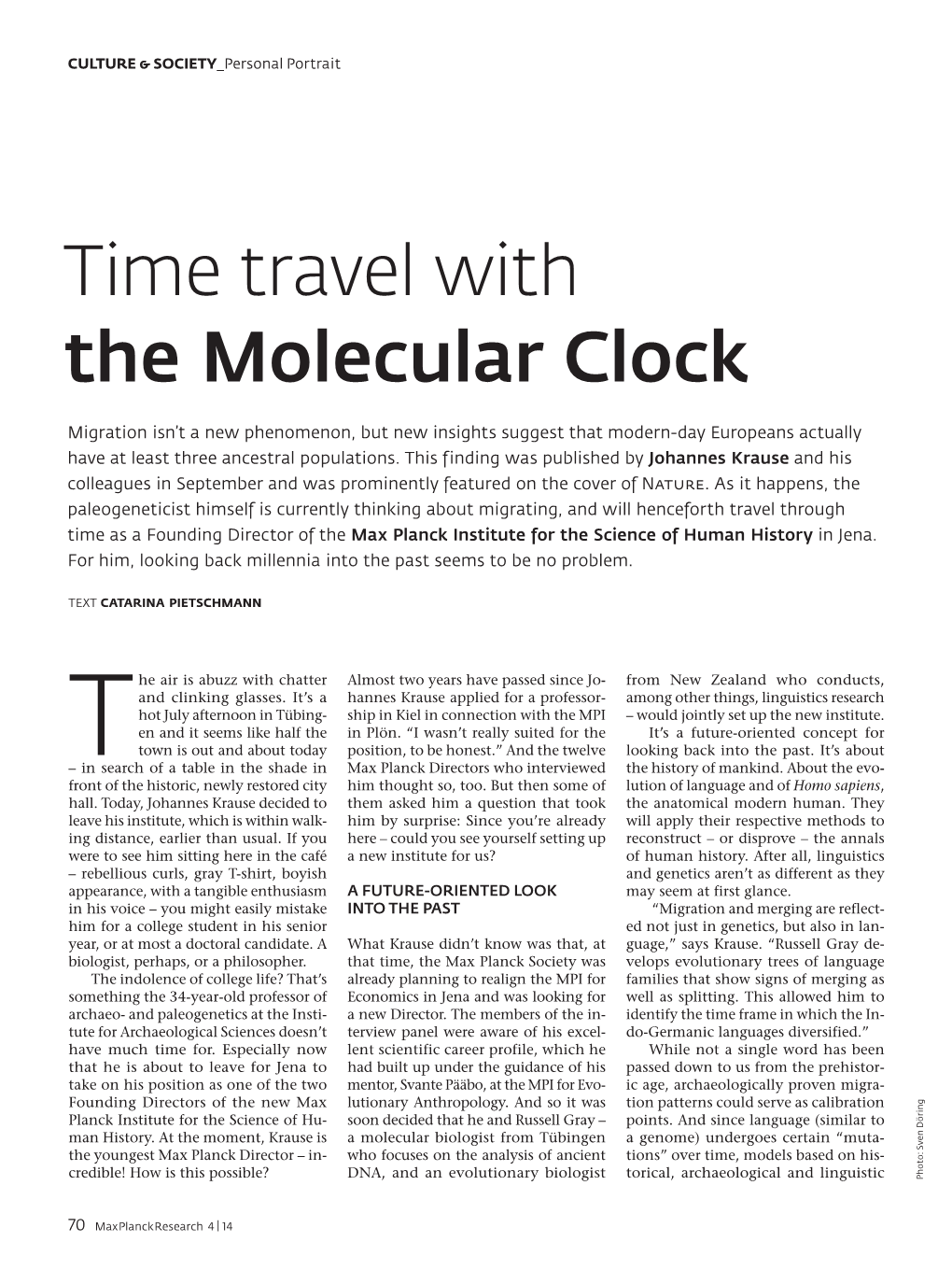 Time Travel with the Molecular Clock