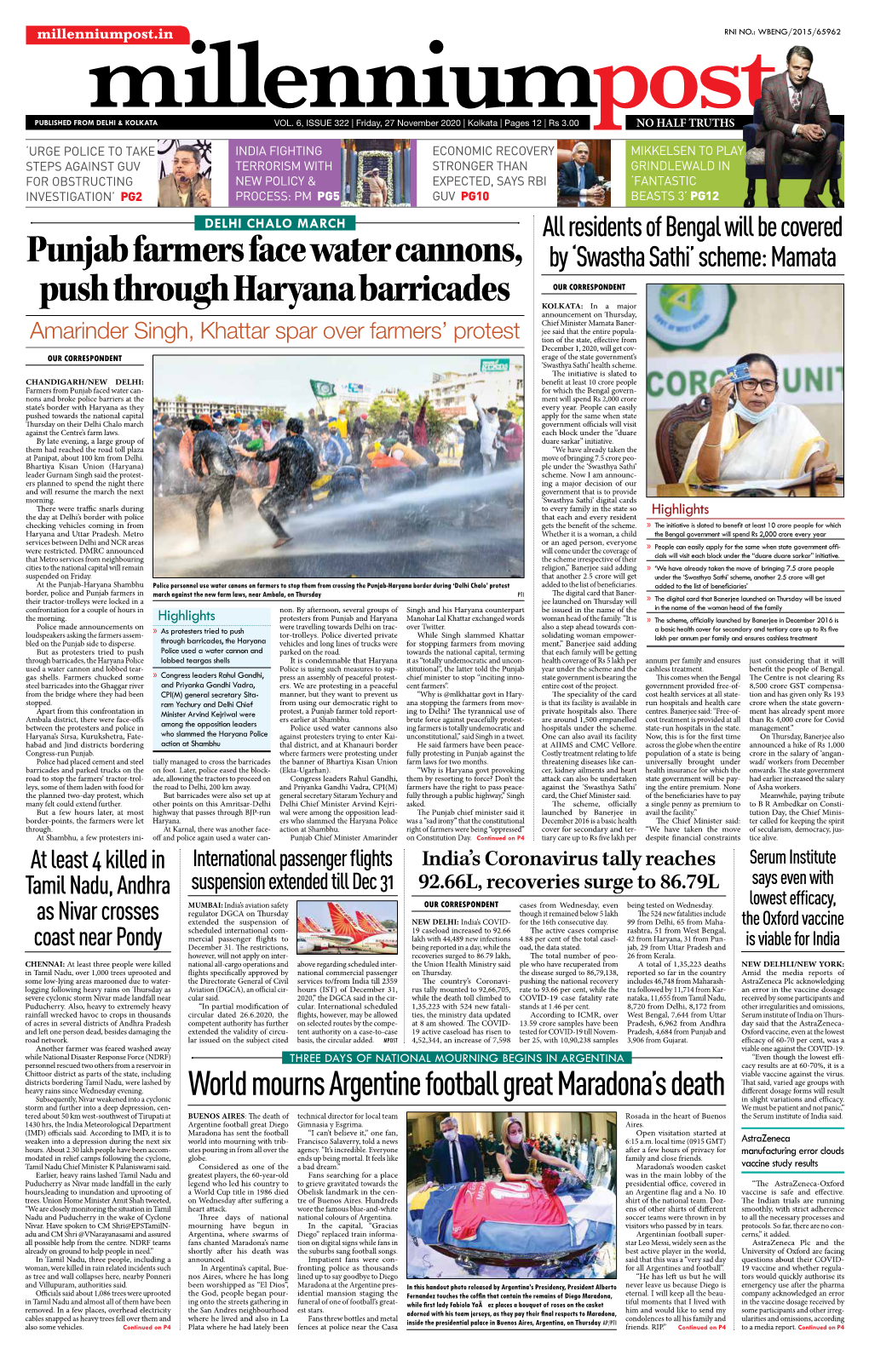 Punjab Farmers Face Water Cannons, Push Through Haryana Barricades