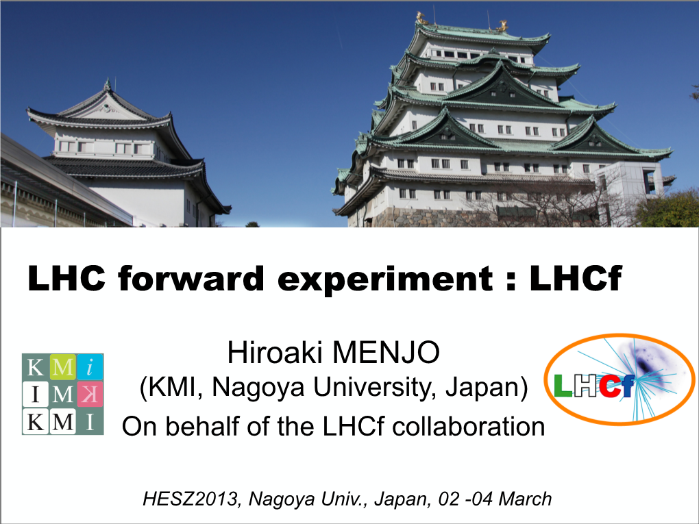 LHC Forward Experiment : Lhcf