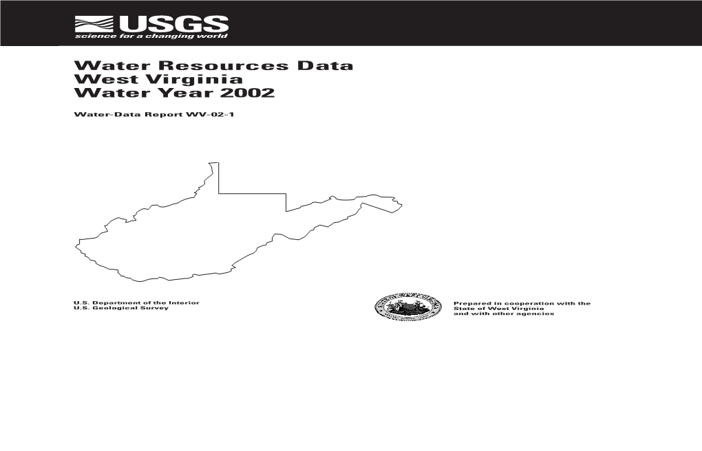 Water Resources Data West Virginia Water Year 2002