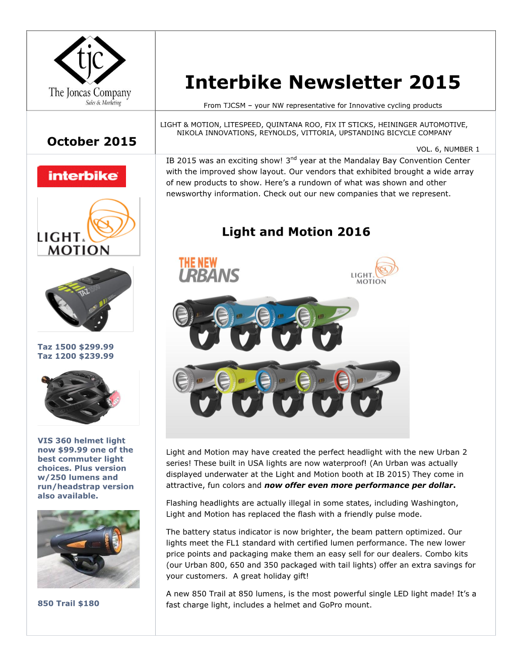 2015 Interbike News