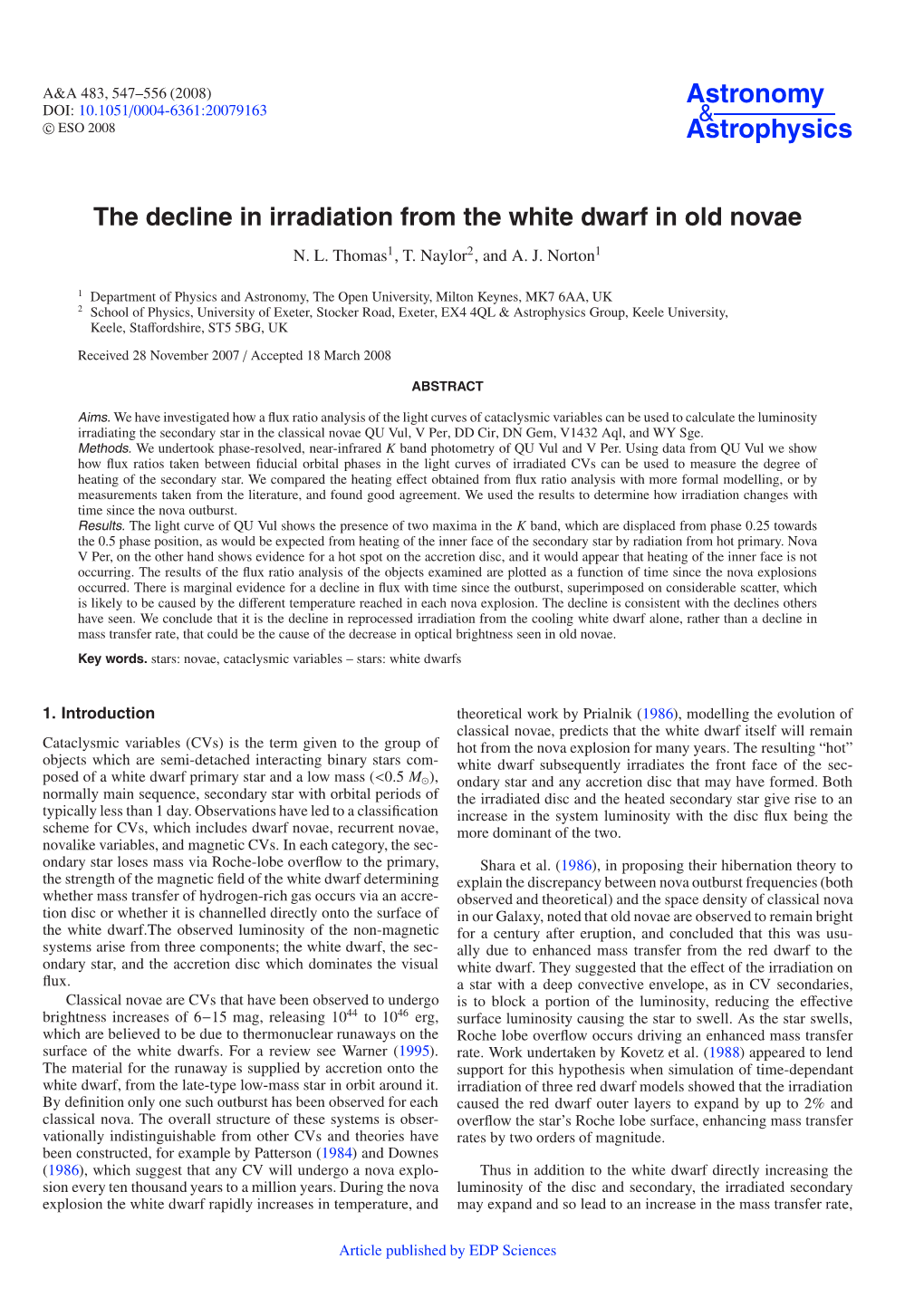 The Decline in Irradiation from the White Dwarf in Old Novae