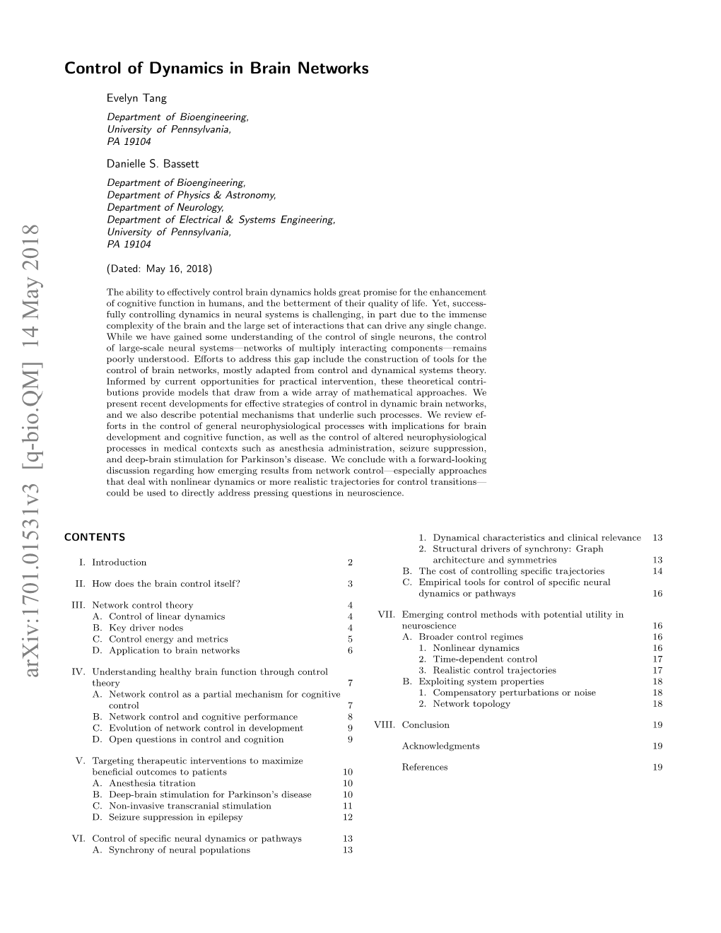 Arxiv:1701.01531V3 [Q-Bio.QM] 14 May 2018 Theory 7 B