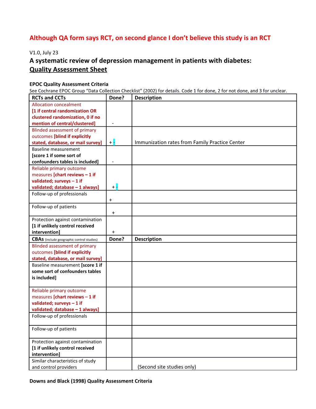 Although QA Form Says RCT, on Second Glance I Don T Believe This Study Is an RCT