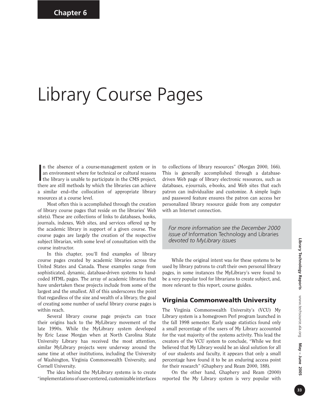 Library Course Pages