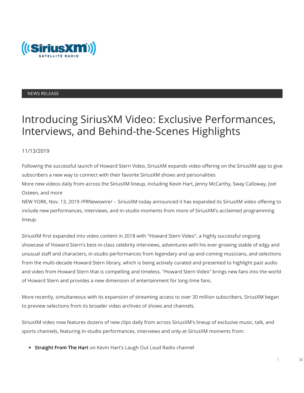 Introducing Siriusxm Video: Exclusive Performances, Interviews, and Behind-The-Scenes Highlights