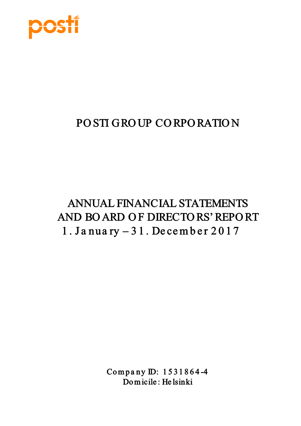 Posti Group Corporation Annual Financial