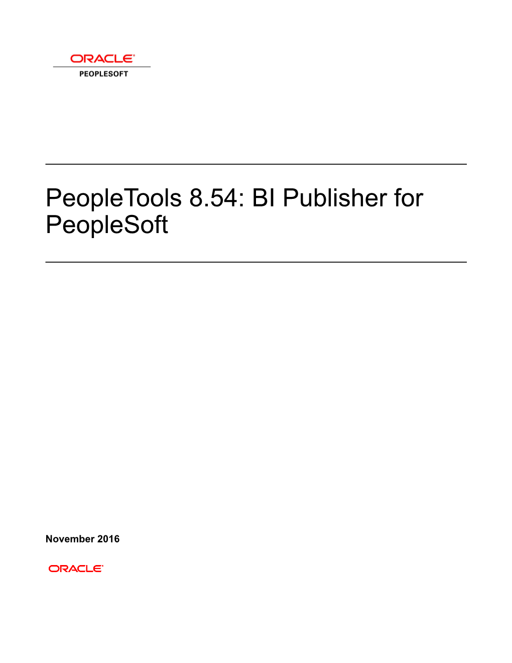 Peopletools 8.54: BI Publisher for Peoplesoft