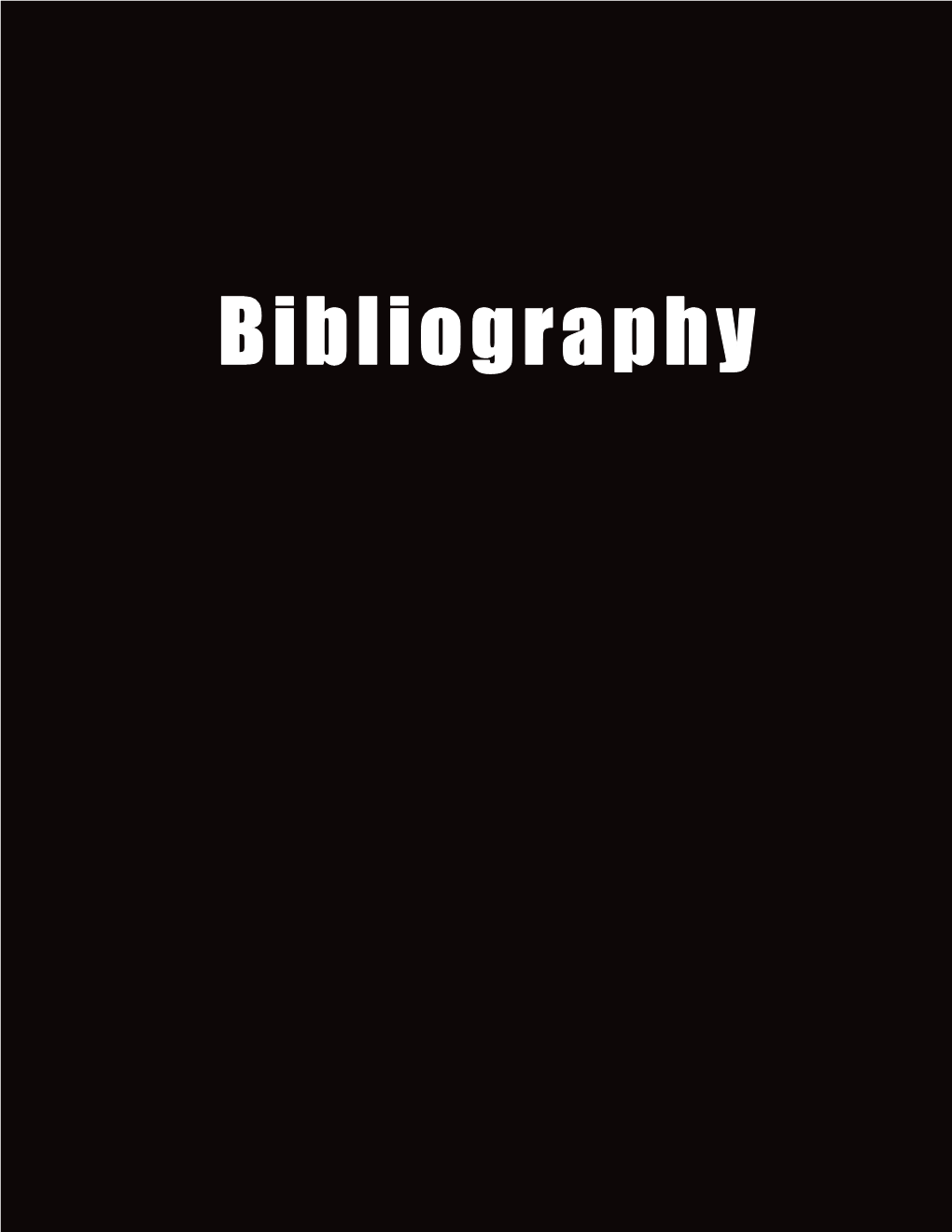 Bibliography UNITE BIBLIOGRAPHY