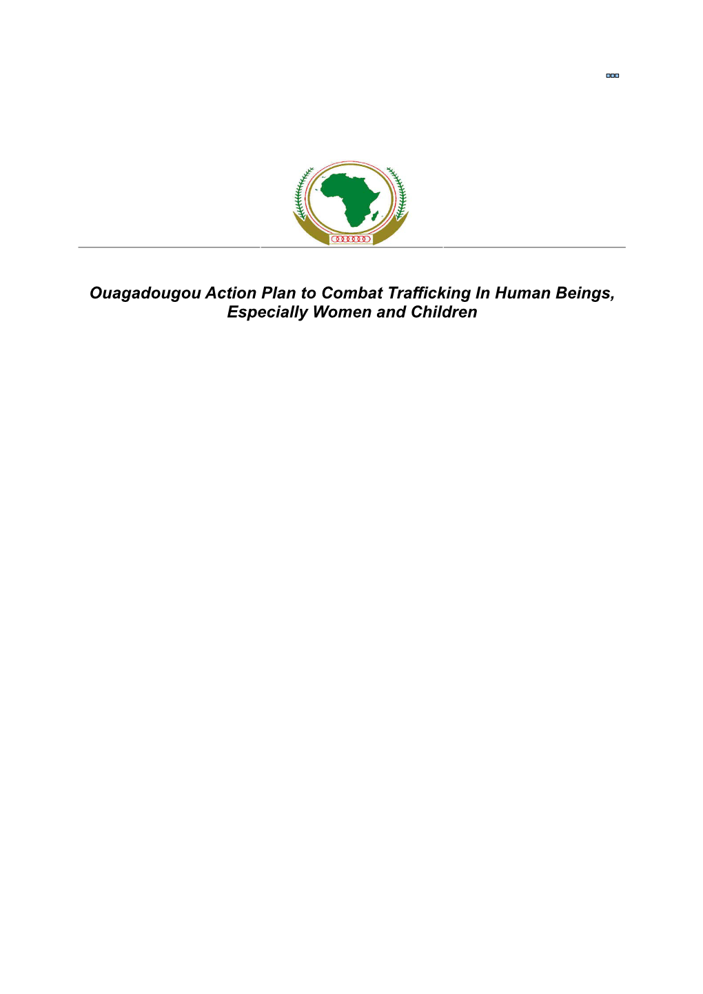 Ouagadougou Action Plan to Combat Trafficking in Human Beings, Especially Women and Children