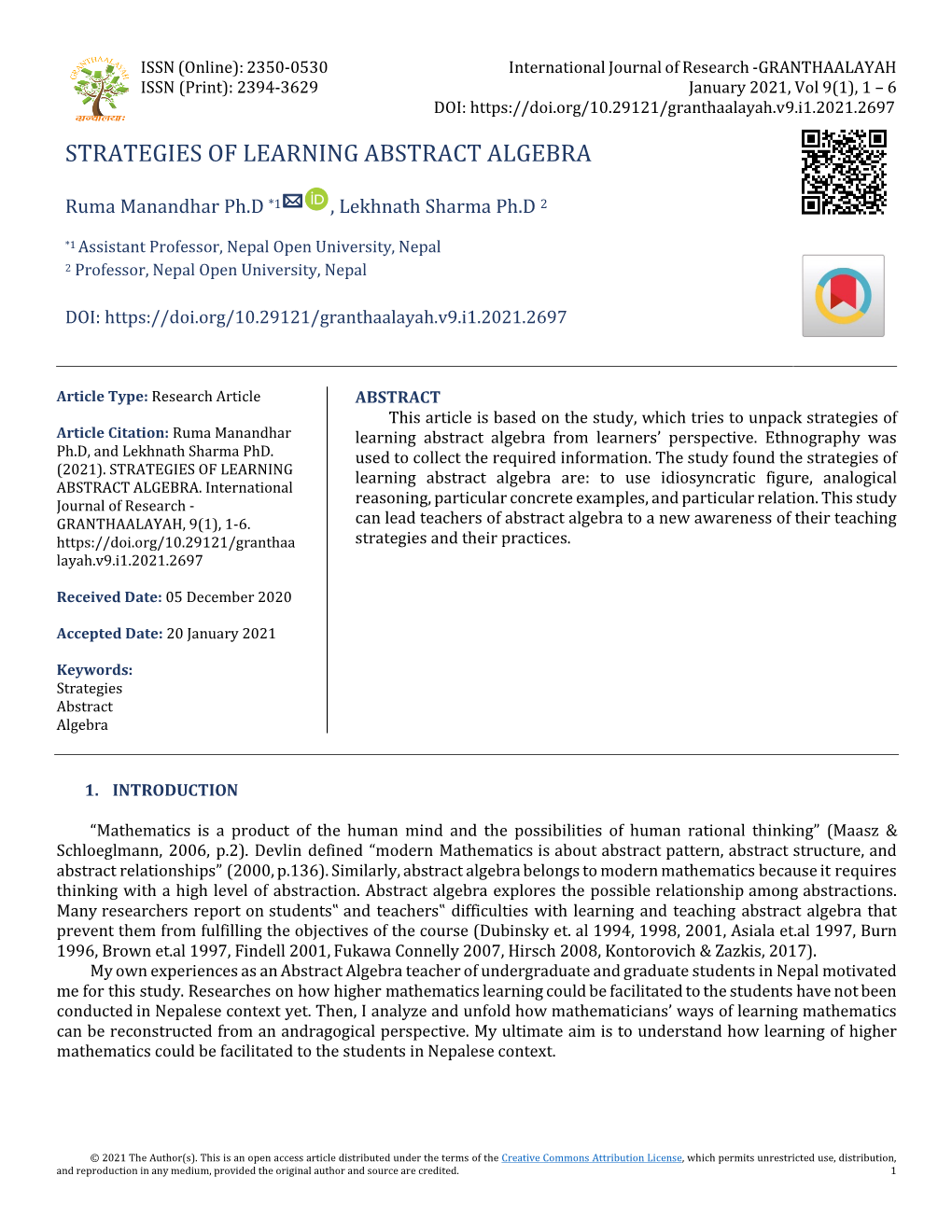 Strategies of Learning Abstract Algebra