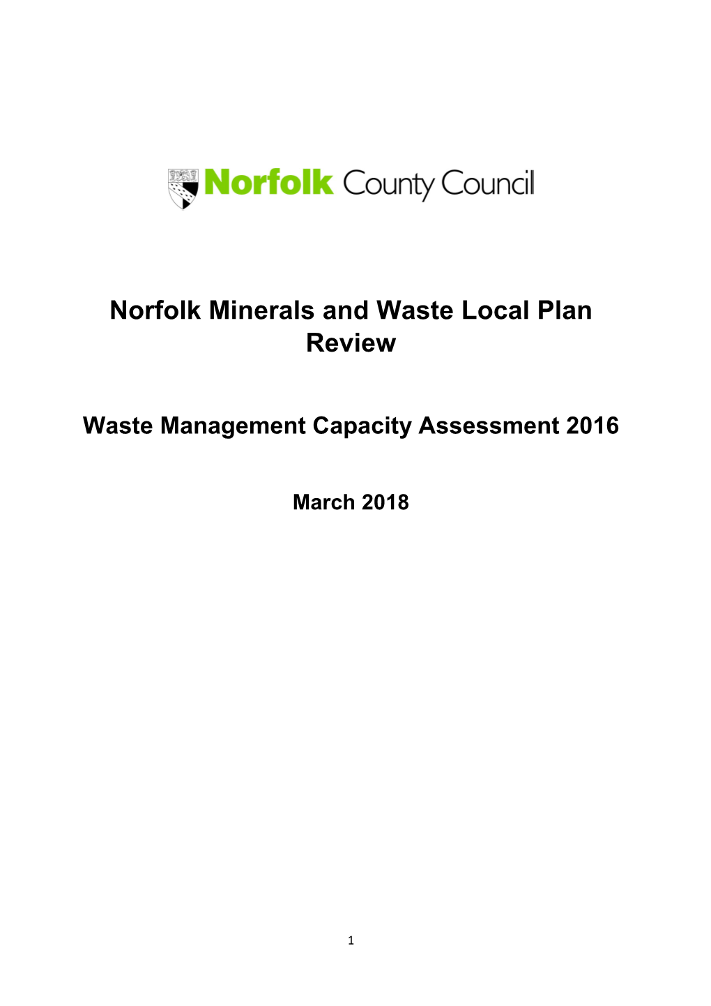 Waste Management Capacity Assessment 2016