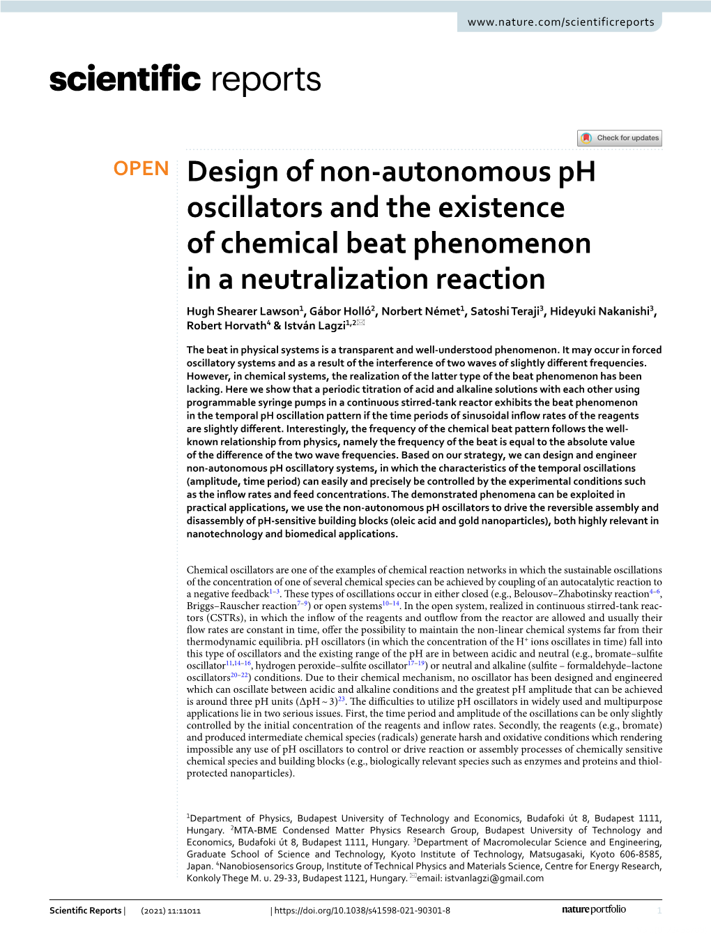 Design of Non-Autonomous Ph Oscillators and the Existence Of