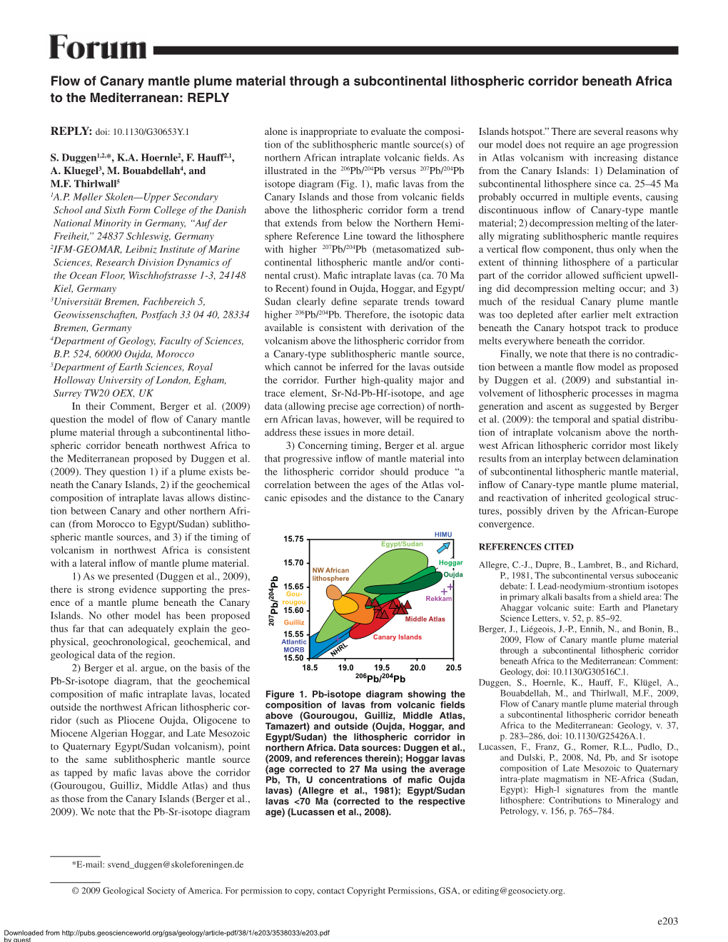 Flow of Canary Mantle Plume Material Through a Subcontinental Lithospheric Corridor Beneath Africa to the Mediterranean: REPLY