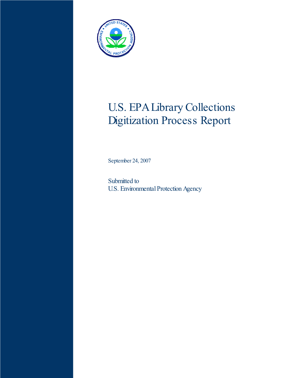 U.S. EPA Library Collections Digitization Process Report