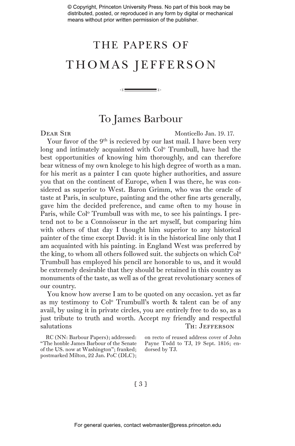 The Papers of Thomas Jefferson