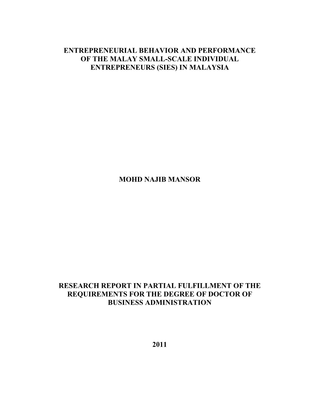 An Analysis of the Role of International Entrepreneurial Culture at Border Town Entrances in Kedah and Perlis