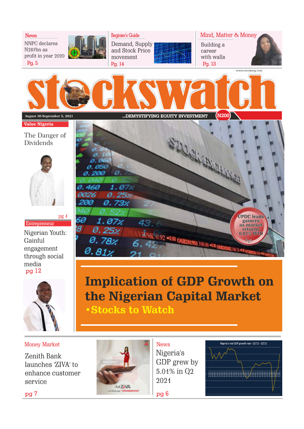 Implication of GDP Growth on the Nigerian Capital Market •Stocks to Watch
