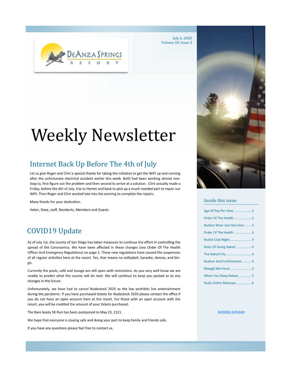 Weekly Newsletter