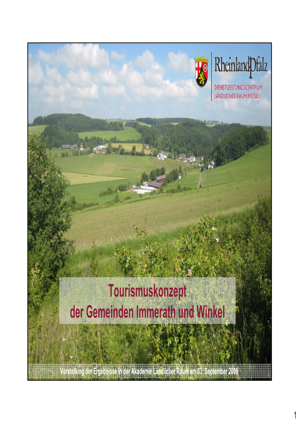 Tourismuskonzept Der Gemeinden Immerath Und Winkel