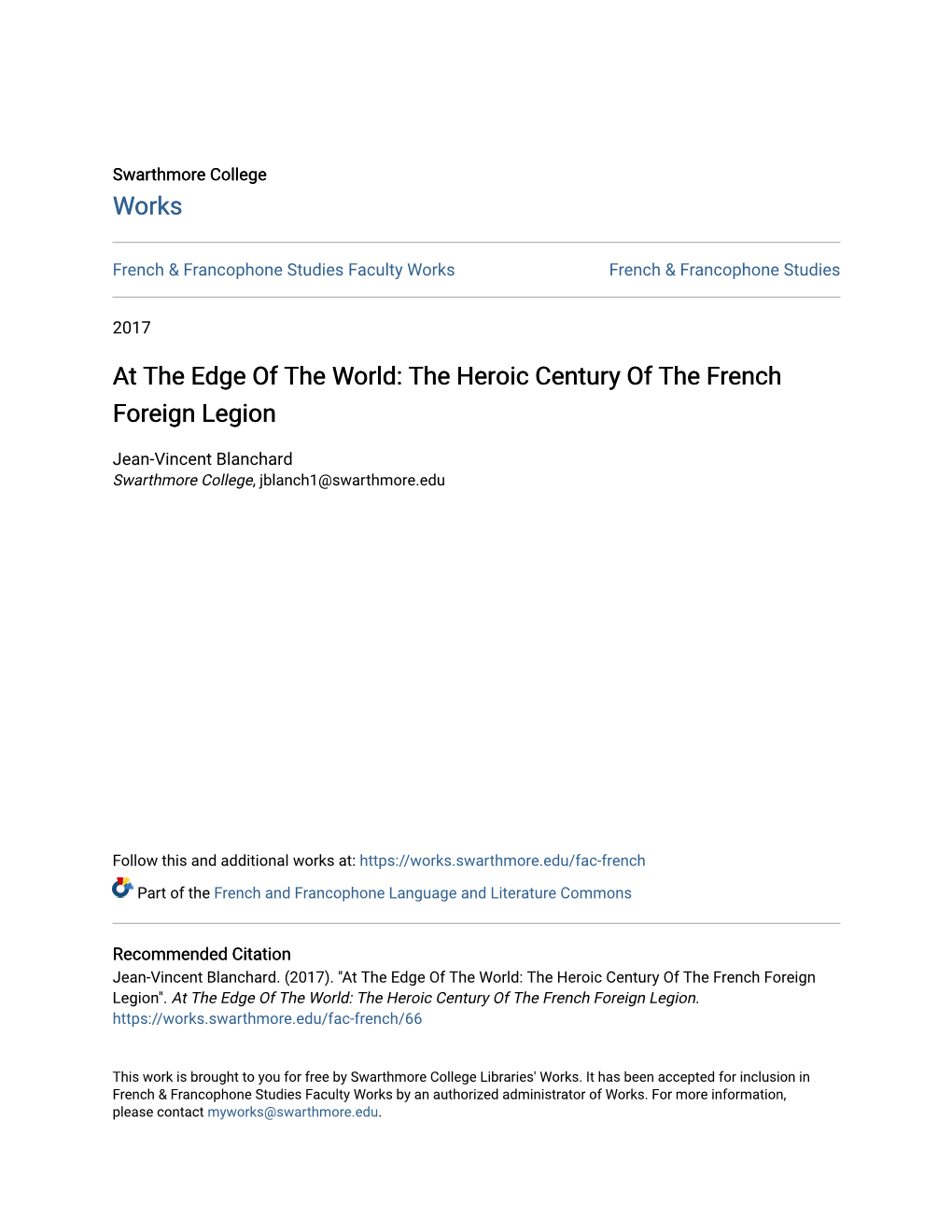 The Heroic Century of the French Foreign Legion