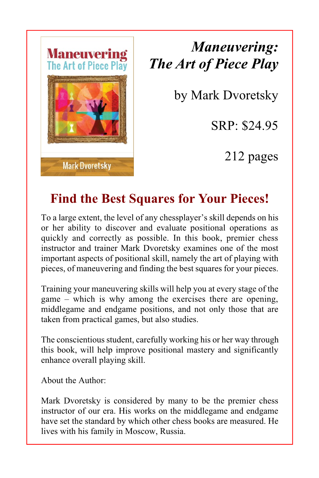 Maneuvering: the Art of Piece Play