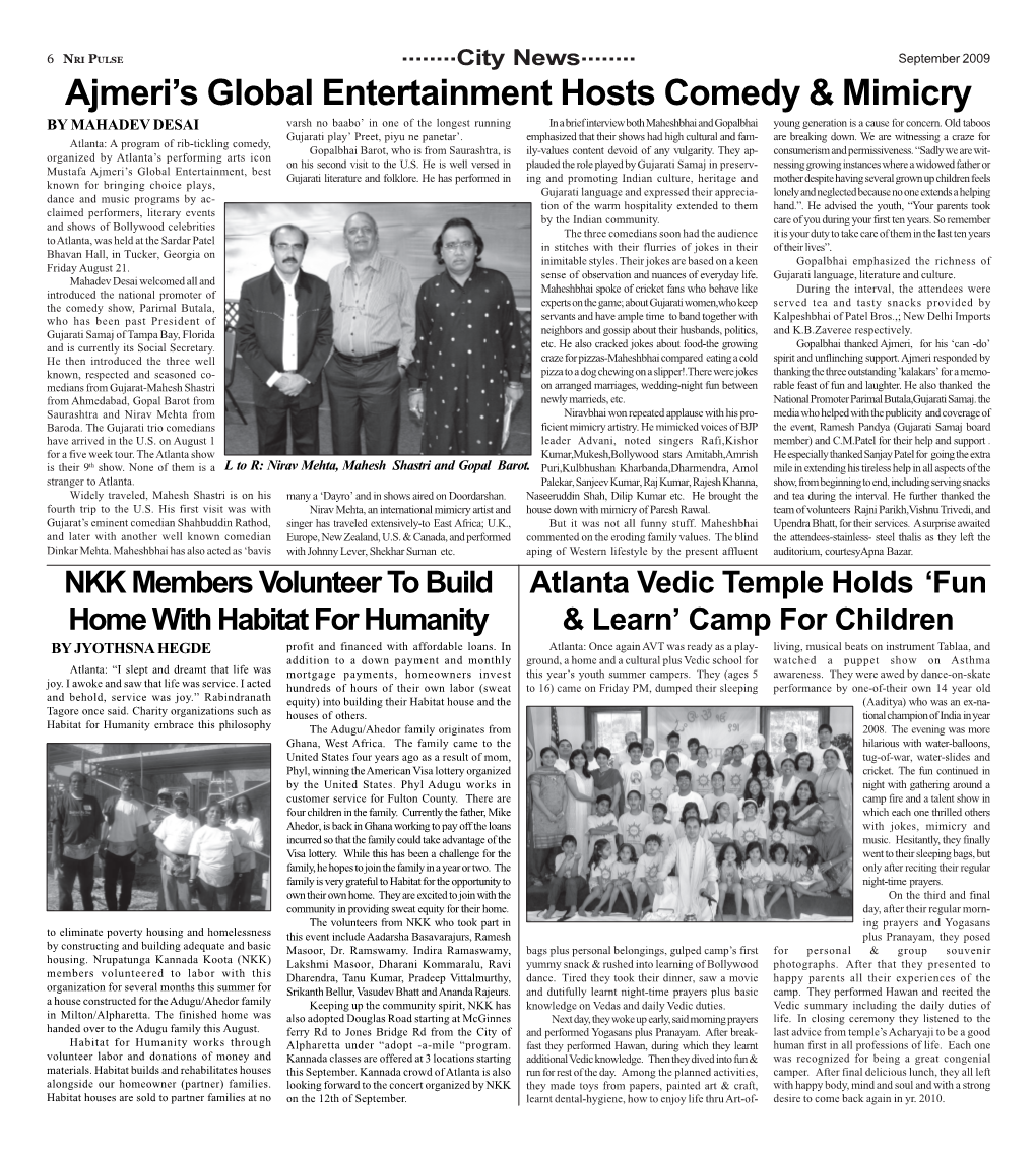 Ajmeri's Global Entertainment Hosts Comedy & Mimicry