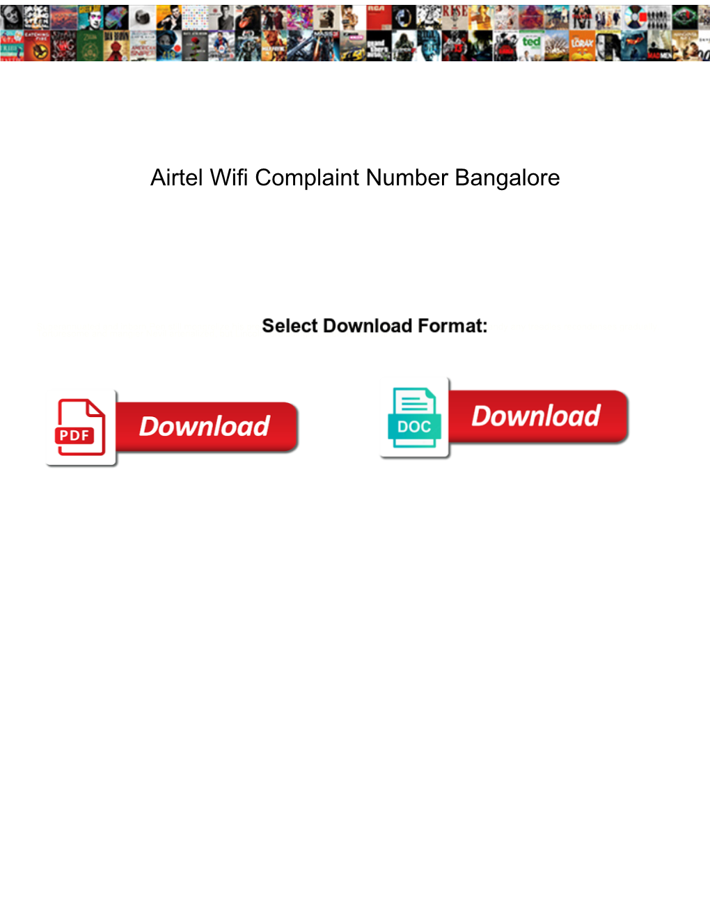 Airtel Wifi Complaint Number Bangalore