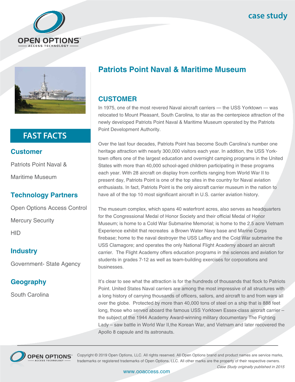 Case Study- Patriots Point