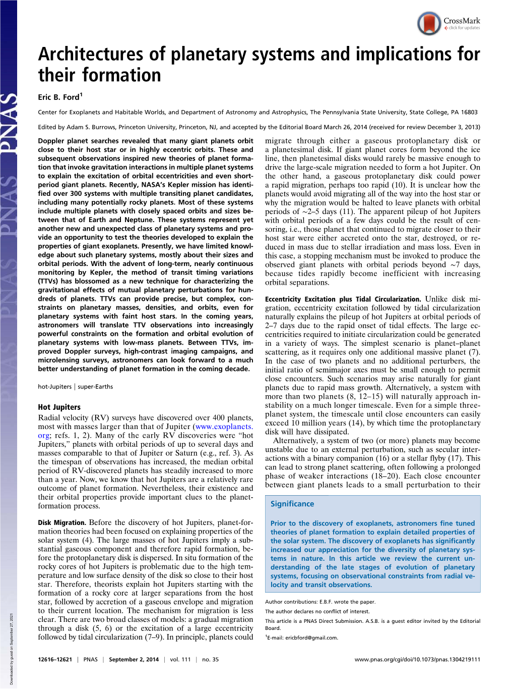 Architectures of Planetary Systems and Implications for Their Formation