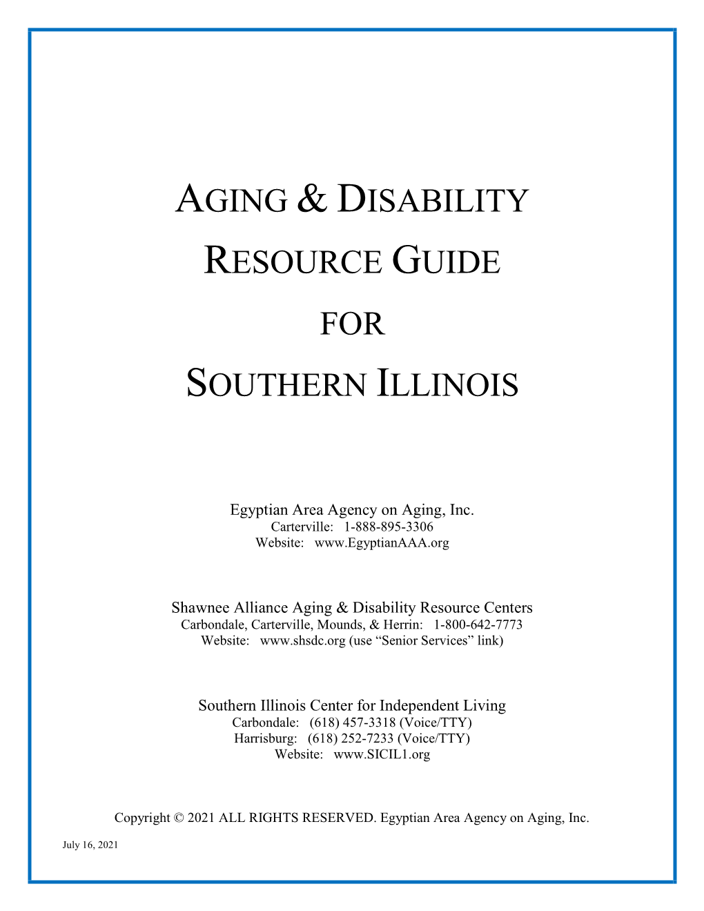 Aging & Disability Resource Guide for Southern Illinois