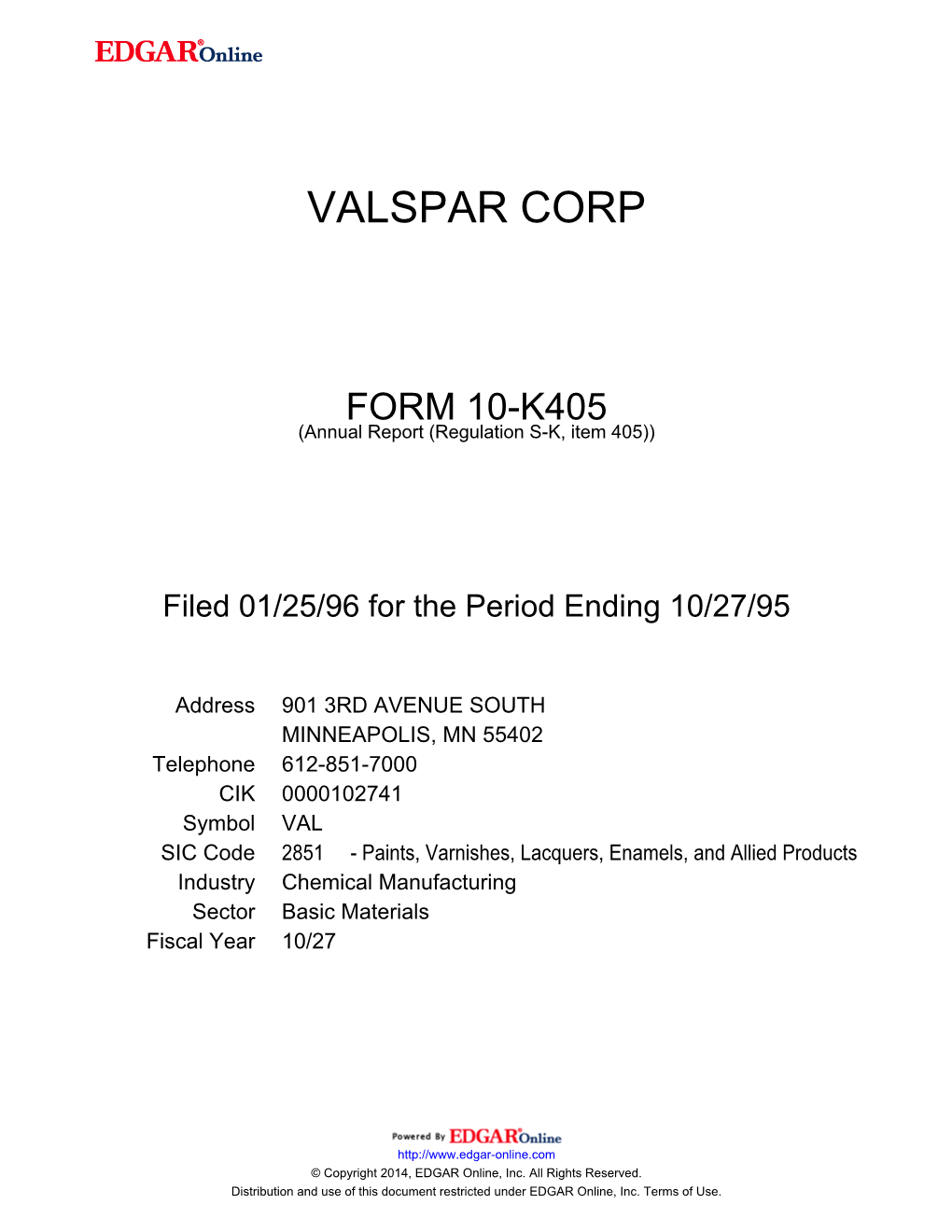 Valspar Corp