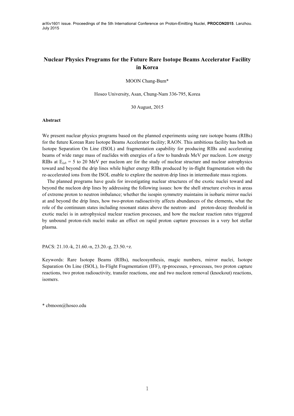 Nuclear Physics Programs for the Future Rare Isotope Beams Accelerator Facility in Korea