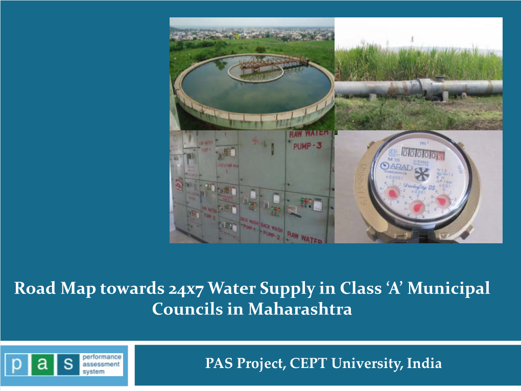 Road Map Towards 24X7 Water Supply in Class 'A