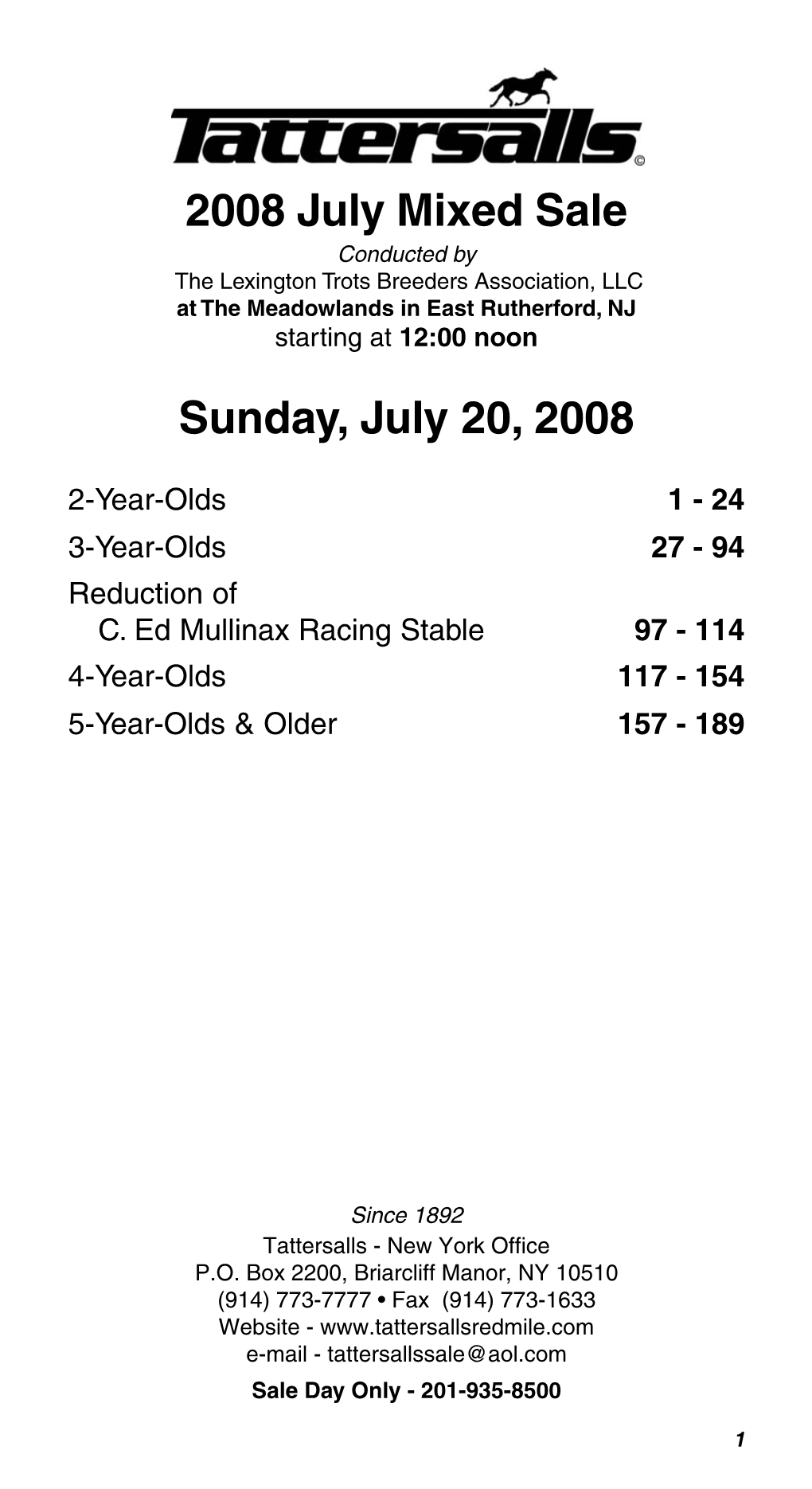 2008 TATTERSALLS JULY MIXED DIVIDERS.Pmd